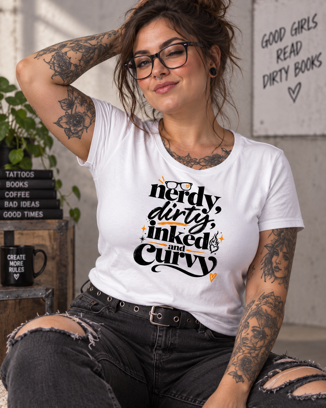 „nerdy, dirty, inked and curvy.“ – Retro Statement